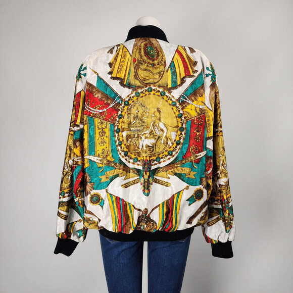 Vintage 80s Knights & Kings Zip Up Bomber Jacket Size L/XL - Picture 7 of 12